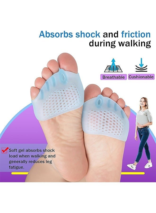 4 Pairs Silicone Toe Spacers for Breathable Soft Gel Toe Spacers, Metatarsal Pads, Toe Separators for Relief Foot and Bunion Pain, Plantar Fasciitis Mortons Neuroma Blisters, Diabetic Feet Hammer Toe - Image 5